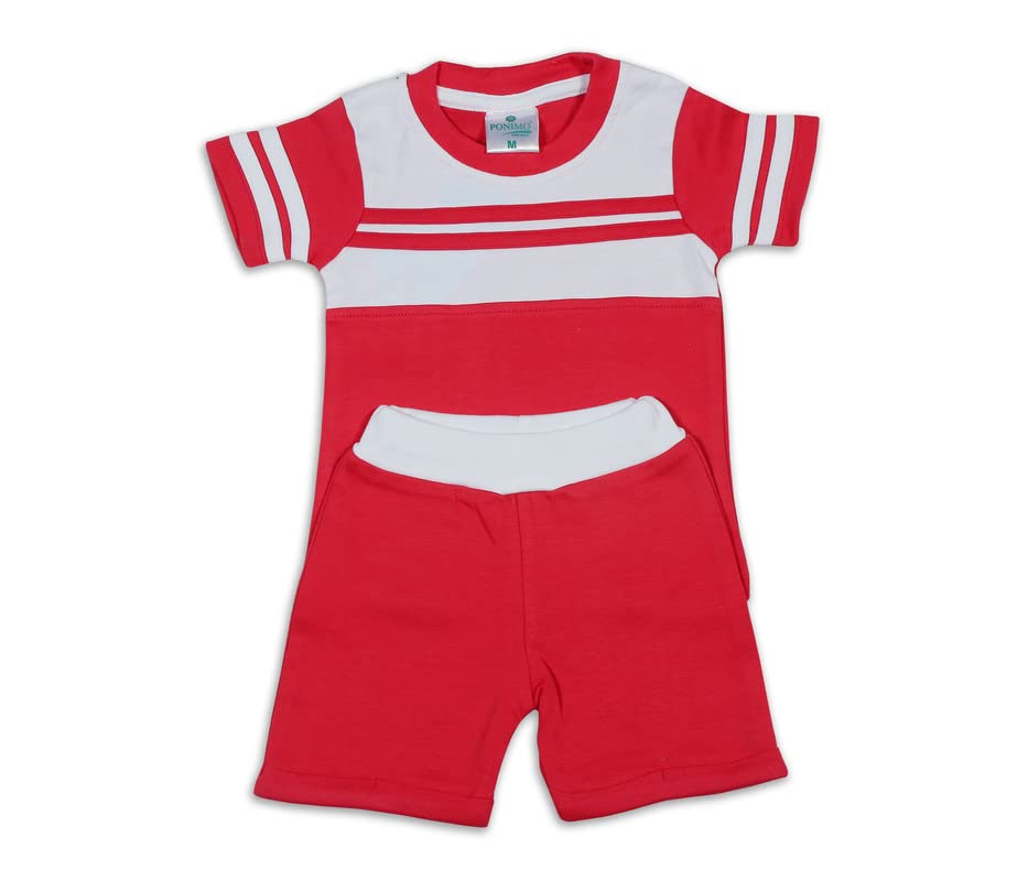 PONIMO MILTON BOYS T-SHIRT AND SHORTS CLOTHING SET 100% PURE COTTON