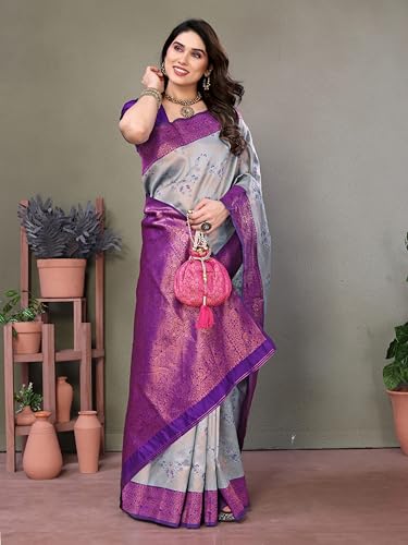 Image of Avantika Fashion Women's Kanjivaram Style Soft Silk Banarasi Sarees With Blouse Piece For Women