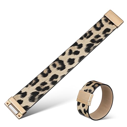 COSMEVIVI Pulsera con Estampado De Leopardo Pulseras Populares Pulsera De Abrigo Exprimidor Diademas De Oro Protector De Rallador De Mano Pulseras De Accesorios Tapa Cuero Artificial