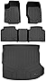 SMARTLINER All Weather Custom Fit Black 2 Row & Cargo Liner Behind The 2nd Row Floor Mat Liner Set Compatible with 2022+ Jeep Grand Cherokee (Only Fits with Plastic Wheel Well)