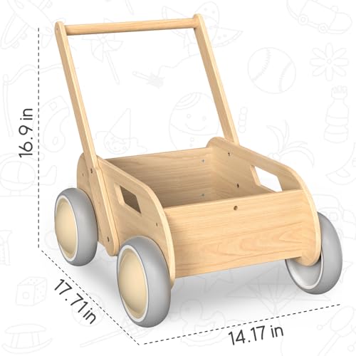 2025 homekol wooden baby walker baby walker adjustable speed for boys and girls baby activity center birthday christmas and new year39s gift log color