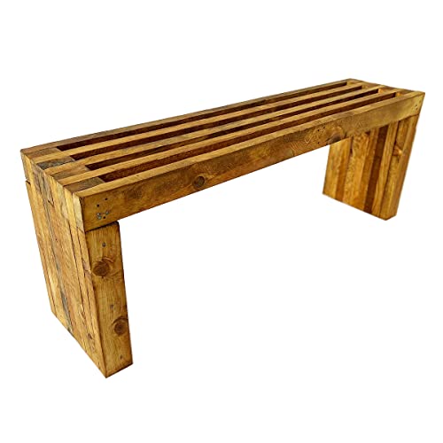 La mejor comparación de Bancas de madera para jardin - los más vendidos. 30 Banca de jardín para 3 personas estilo Vintage de Madera Ecológica