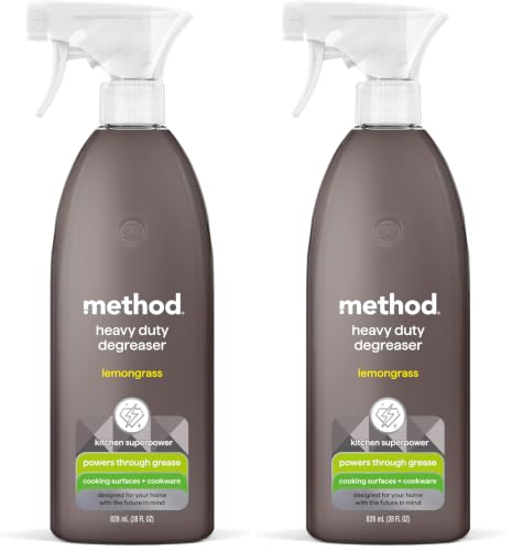 Method Heavy Duty Degreaser, Lemongrass Scent, Oven Cleaner & Stove Top Cleaner, 28 Oz Spray Bottle,(Packaging may vary) (Pack of 2) - image 1