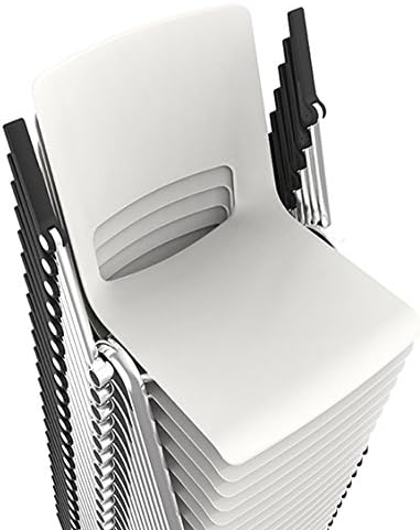 V-STACK 1.0 Stackable Side Chair With Polypropylene Seat And Steel Tube Frame In Polished Chrome.