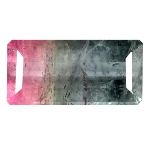 Tourmaline pastèque 3.62 ct pierre précieuse octogone 14x7mm pour création de bijoux custom