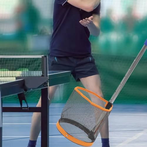 Recogedor de balones de tenis de mesa resistente al desgaste con mango telescópico ajustable 6