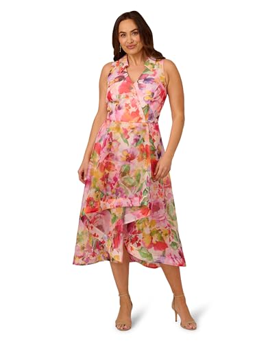 Image of Adrianna Papell Printed High-Low Dress