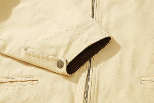 CLOAKA Bomber Jacket for Men Fall Spring Washed Streetwear Oversized Vintage Casual Stylish Cotton Lightweight with Zip Up3