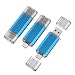 KOOTION 32GB USB C Flash Drive 3-Pack 2 in 1 OTG USB 3.0/Type C Thumb Drive Dual Drive USB C Memory Stick for Smartphone Laptop Tablet PC, Blue