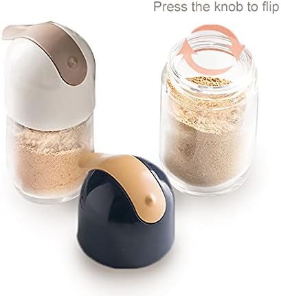 Greyoe Salt and Pepper Shaker Set, Salt and Pepper Shakers Glass, 2Pcs Salt and Pepper Shakers for Kitchen, Dining Table, Outdoor (Gray and Blue)