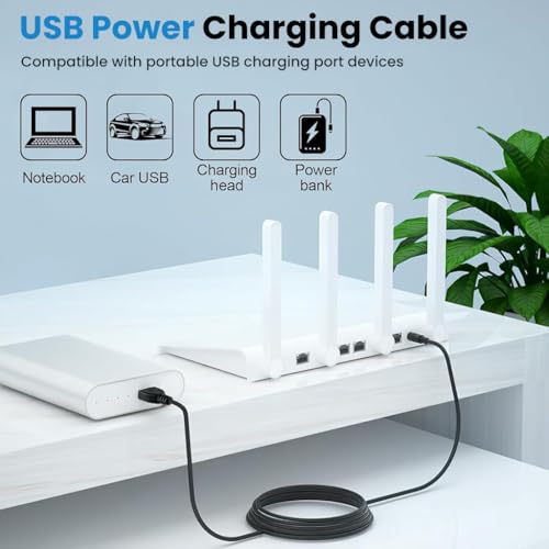 Image of Verilux USB to DC 5V Power Cord 3.3Ft /1M, Universal 5V Plug Jack Charging Cable with 8 Pcs DC Female To Male Adapter (6.0x4.0, 3.5x1.35, 4.0x1.7, 4.7x1.7, 5.5x1.7, 5.5x2.1, 5.5x2.5, 6.3x3.0)
