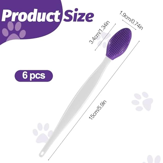 Cat Acne Chin Treatment Brush & Scraper Kit - Double-Sided Silicone Grooming Tool for Blackhead Removal & Cleaning - Cat Grooming Supplies (6PCS)-Vrhsqh5n