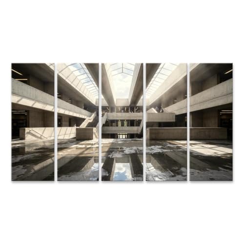 Tableau sur toile Atrium majestueux oeuvre d'art geometrique prestige pour salon