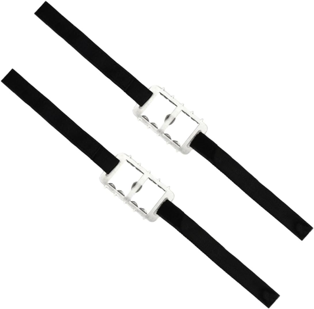 2pcs Toothed Crampons Non Slip Shoe Cover Steel Polyester