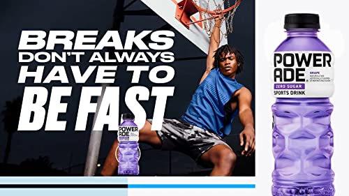 WESTERNMBY Powerade Zero Purple Grape, Zero Calorie Sports Drink, 20oz Bottle (Pack of 10, Total of 200 Oz)