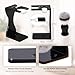 Keropy 2-in-1 Shaving Brush and Razor Stand, Black Acrylic Durable Razor Holder, One-Piece Shave Brush Stand, Safety Razor Stand for Men, Universal Bathroom Storage Organizer, Grooming Gift for Men