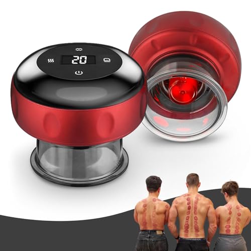 2 PCS Electric Cupping Therapy Set 4 in 1 Electric Cupping Massager Smart Cupping Relieves Muscle Soreness Improves Blood Circulation and Accelerates Recovery After Exercise