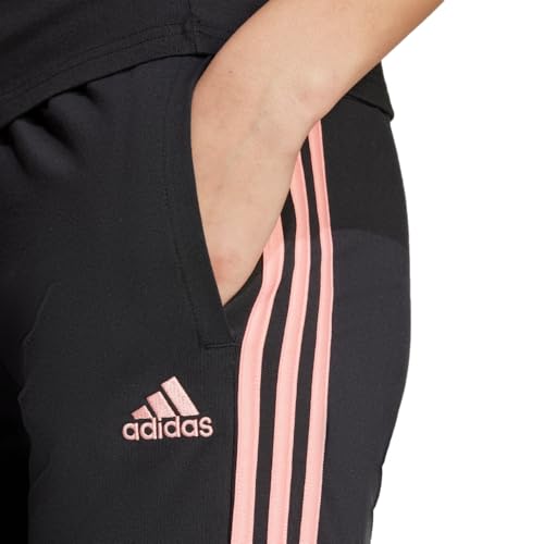 Image of adidas Womens 3-Stripes Drawstring Sweatpants Training Casual - Black