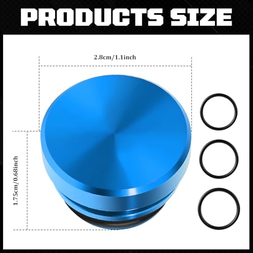Image of Cigarette Lighter Cover, Dustproof Car Cigarette Lighter Plug Parts, Aluminum Plugs Cover, Waterproof Dustproof Cigarette Lighter Socket Cap for SUV Truck with 12V Power Source (Blue)