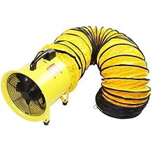 Maxx Air HVHF 12COMBO Heavy Duty Portable Exhaust Fan - 2000 CFM, 12 Inch, 2 Speed Extractor Fan with 20 ft Hose - Ideal Exhaust Fan for Efficient Ventilation
