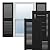 Mid-America 00011455002 Standard Size Cathedral Top Center Mullion, Open Louver Vinyl Shutter, w/Installation Shutter-Lok's & Matching Screws (Per Pair), 002, 14 1/2"W x 55"H, Black