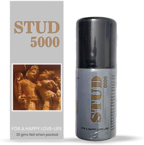 Stud- 5000 Delay Oil for Men Prolong Pleasure & Last Longer in Bed with Fast-Acting Desensitizing Formula Discreet Packaging Portable 20gms