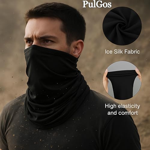 Image of PulGos Bamboo Bandana Unisex, Odour-Free & Breathable, Durable & Multipurpose Bandana, mask for Men face Cover, face mask for Pollution