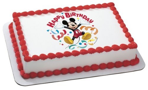 Whimsical Practicality Mickey Mouse Clubhouse Streamers Edible Cake Topper Decoration Sheet Measures 8.5x10.5 Inchs Mixed