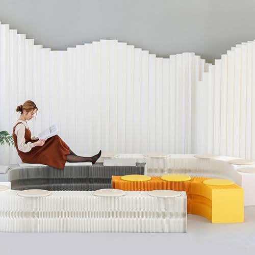 Banc en papier pliable imperméable et rétractable gain de place