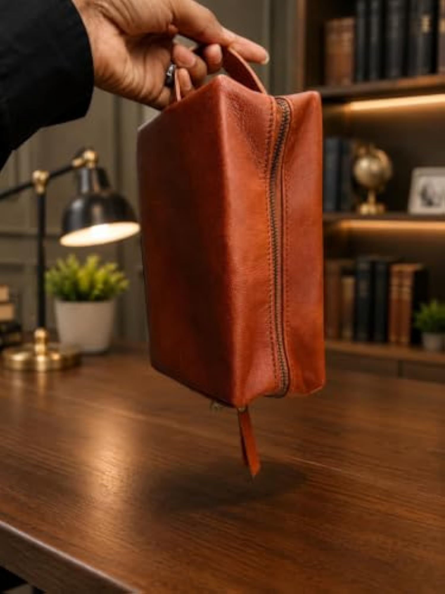 Rectangular Cosmetic Makeup Organizer Pouch with Zipper
