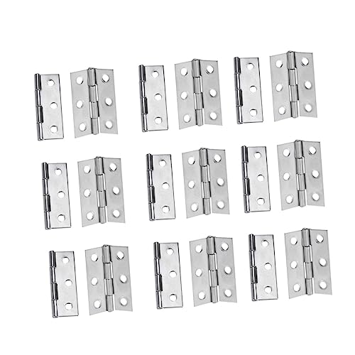 Angoily 20pcs Stainless Steel Hinges for Cabinet Doors Heavy Duty Smooth Action Mute for Home Kitchen