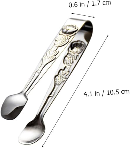 Miniatura 4 de 2 pinzas de acero inoxidable para alimentos, pinzas de azúcar rosa, pinzas para cubitos de hielo, mini alicates para dulces, buffet de dulces, clips