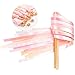 Whaline 30 Pack Ribbon Wands Chromatic Silk Ribbon with Bells Fairy Stick Wish Wands for Wedding and Valentines Party (Pink)