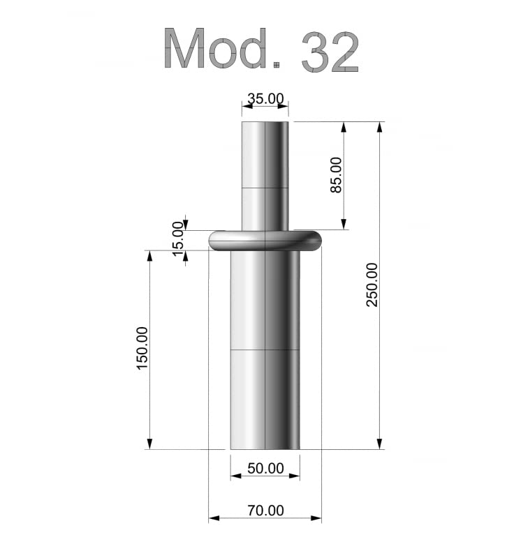 Pestello mod 32 spingi Carne in polietilene Alimentare per tritacarne