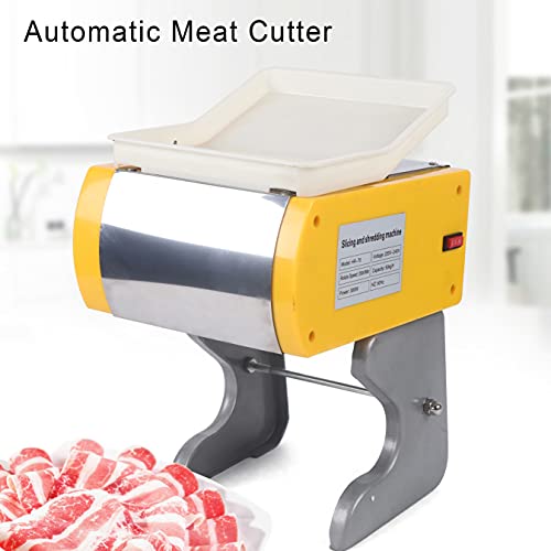 300W Allesschneider kleine Aufschnittmaschine Fleischschneider Meat Slicer Edelstahl automatisches gewürfeltes Fleisch… – Bild 3