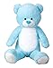 Géant Ours Doudou Ours XXL 100 cm Bleu Grand Ours en Peluche