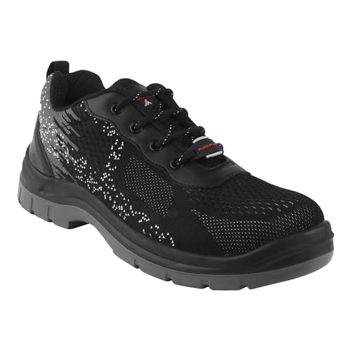Image of APS K50 Men's Safety Shoes - Ultra-Lightweight, Highly Breathable Upper, Flexible & Comfortable - Memory Foam Insole, Low Ankle PU Outsole - is 15298 Compliant Black