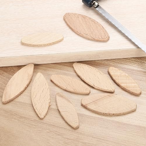 QUARKZMAN 50 Stück Holzverbinder-Kekse, 57x24x3,8 mm Holzverbinder-Kekse, Holzplatten-Docking-Werkzeug-Verbinderzubehör für Zimmerleute und DIY-Projekte