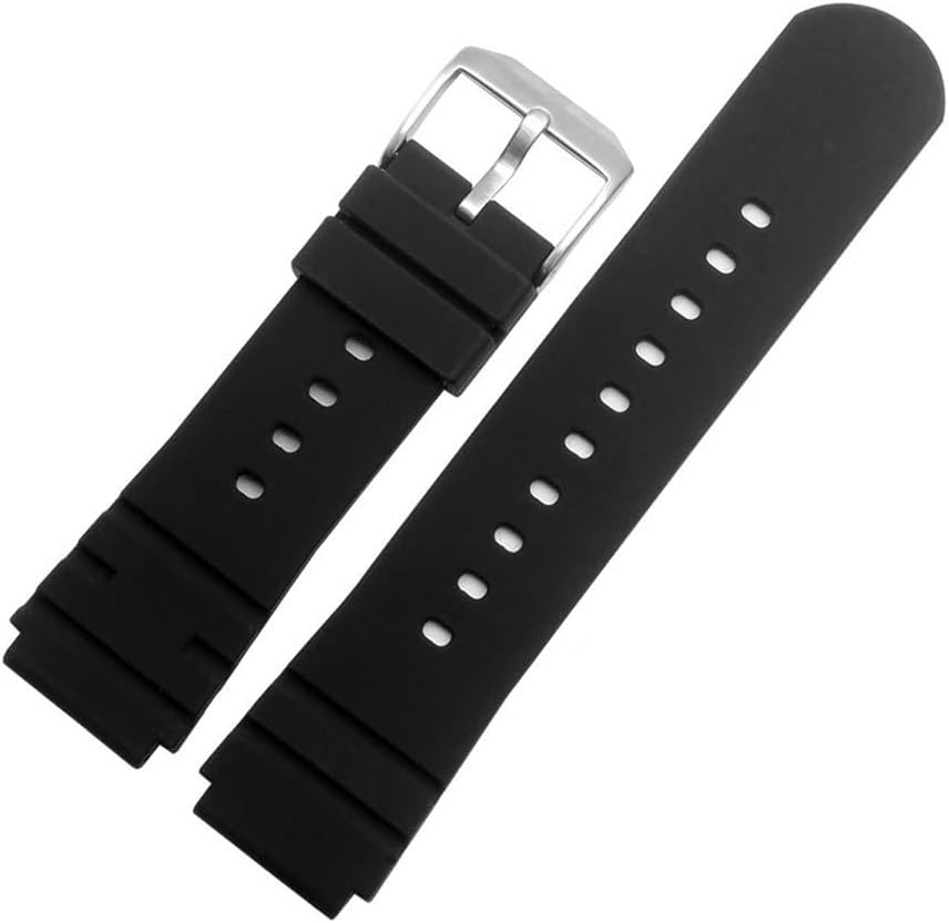 Silicone Black Waterproof Needle Bucket Watchbands Fit For Luminox 3901 3001.bo 3000 Series With