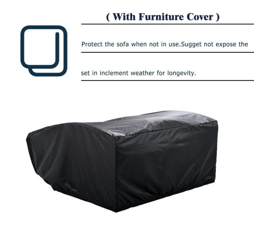 Lin-Utrend Double Chaise Lounge Outdoor, Rattan Pe Wicker Patio Double Reclining Chair, 2-Person Sunbed With 3 Adjustable Backrest With Furniture Protection Cover And Cup Tray,Gray #TOP6