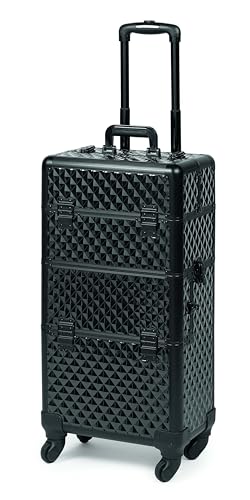 Valise beauté 2 en 1 Sibel noire rangement maquillage et trolley cosmétique