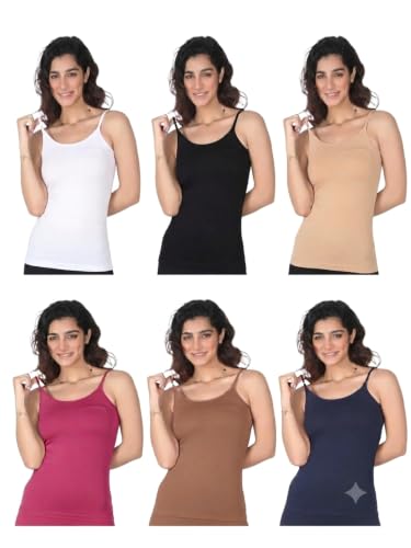 Image of Women's Cotton Camisole (Pack of 6)