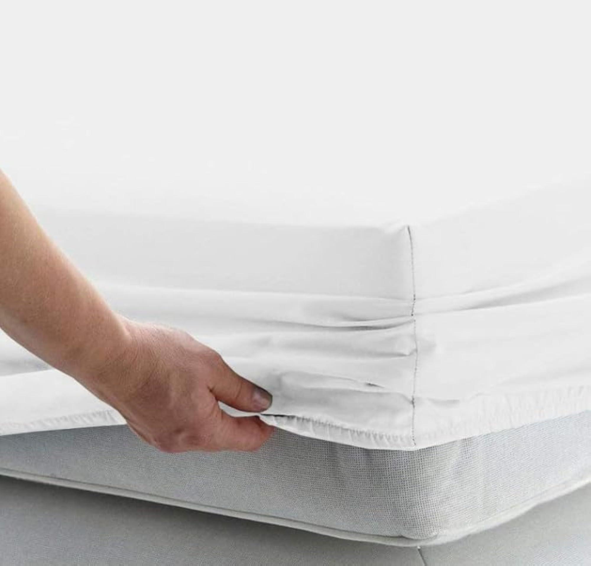 800 TC Egyptian Cotton Fitted Bedsheet Set with 2 Pillow Covers