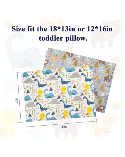 Image of ALVABABY Toddler Pillowcases Cotton Fit 13 inchx 18 inch or 12 inchx16 inch Kids Pillow