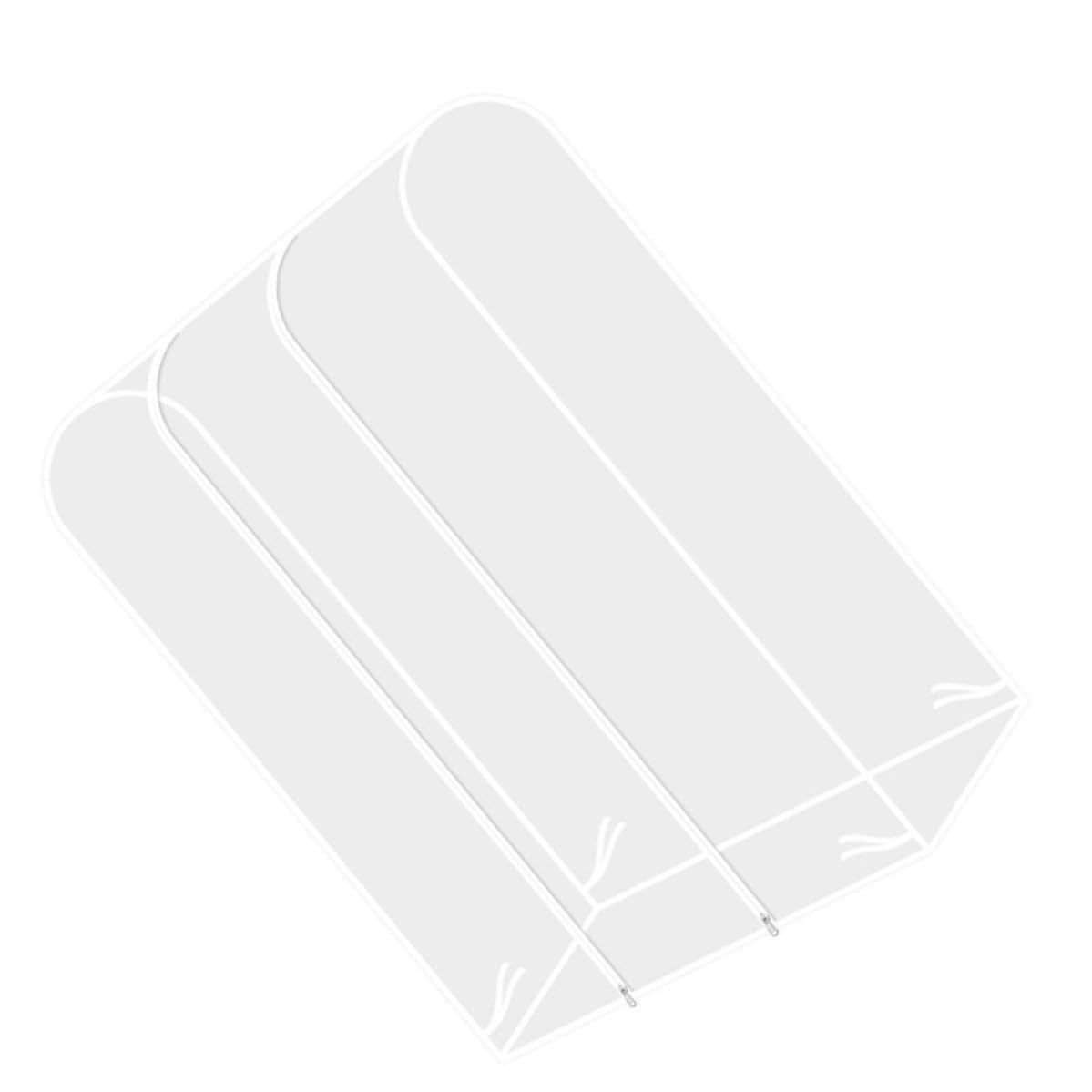 FRCOLOR Funda Transparente para Ropa con Cremallera, Cubierta Antipolvo de Plástico, Gran Capacidad y Diseño Moderno para Uso en Casa y Hotel