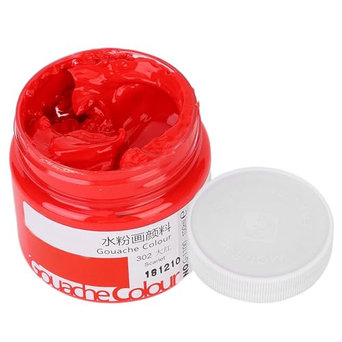 HETHLIF 3.4 Fl Oz de Pintura de Acuarela Colorida, Pigmento Gouache, Vibrante, Cremoso, Suave, Suministros de Pintura Artística para Estudiantes, Artistas, Principiantes, Juego (rojo)