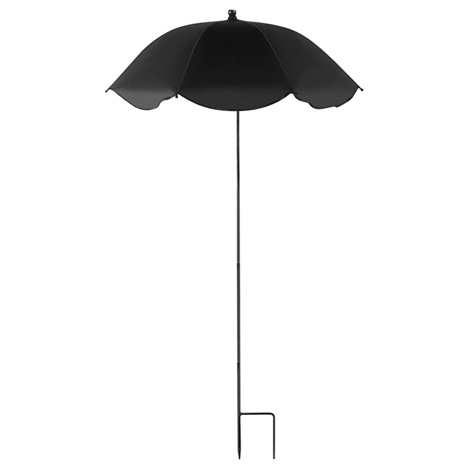 Xuminny Plant Umbrellas for Outdoor Plants, Large Garden Plant Umbrella Shade with Plant Stake, Outdoor Sunlight Shade And Rain Protection Umbrella For Potted Plants (Black)