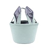 Lxitol Easter Baskets Easter Bunny Ears Bags - Easter Egg Bunny Bucket for Kids (Blue)