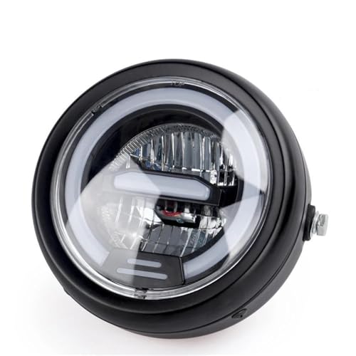 Phare de moto rond éclairage puissant 6,5 pouces faisceau large pour Suzuki et Cafe Racer