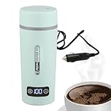 Hervidor Eléctrico para Coche | Botella Termo de 12V Portátil para Beber | Calentador de Agua Potable | Para Viajes por Carretera, Camping, Autocaravanas, Camiones, Monovolúmenes, y Otros Vehículos